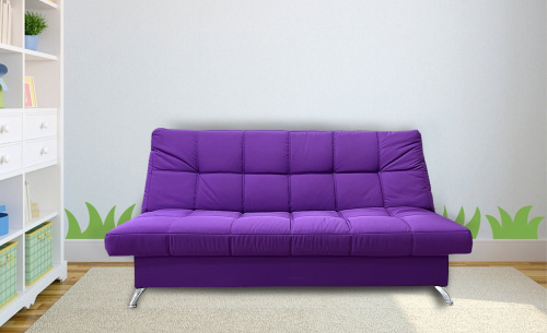 Прямой диван-кровать Финка фиалковый фото 2