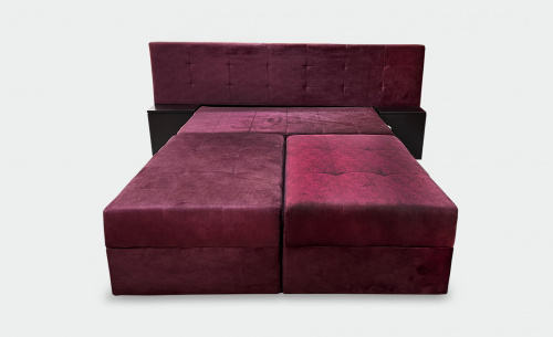 Прямой диван-кровать Эмми бордовый фото 4